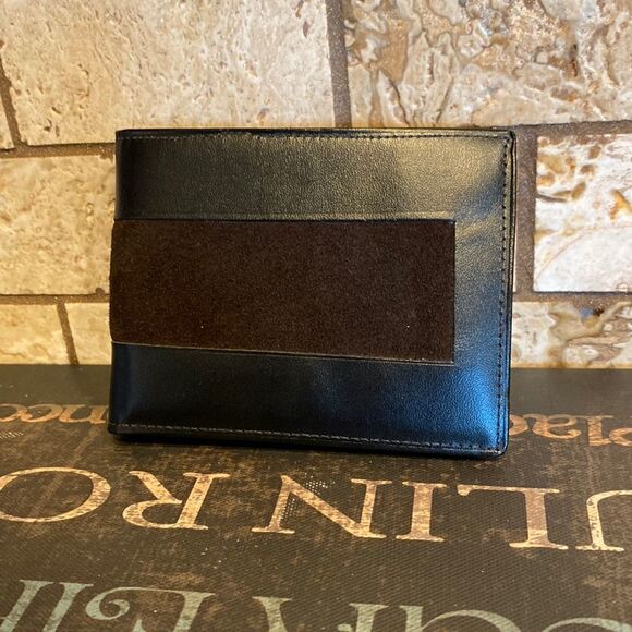 NWT SWANK Suede Stripe Wallet - Picture 1 of 7